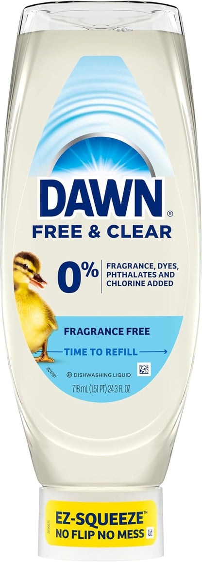 Dawn_Free_&_Clear_EZ-Squeeze_Dish_Soap_Liquid,_Dishwashing_Liquid,_Grease_Removal,_Upside_Down_Bottle,_Unscented,_24.3_Fl_Oz