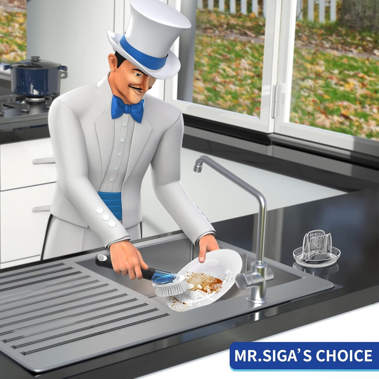 MR.SIGA_Soap_Dispensing_Dish_Brush_Refills,_4_Pack