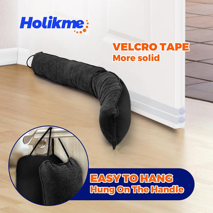 Holikme_Weighted_Door_Draft_Stopper_36_inch,_Heavy_Duty_Under_Door_Draft_Blocker_Bottom_Door_Seal_Noise_and_Air,_Door_Draft_Control_Supplies_Saving_Energy,_Black