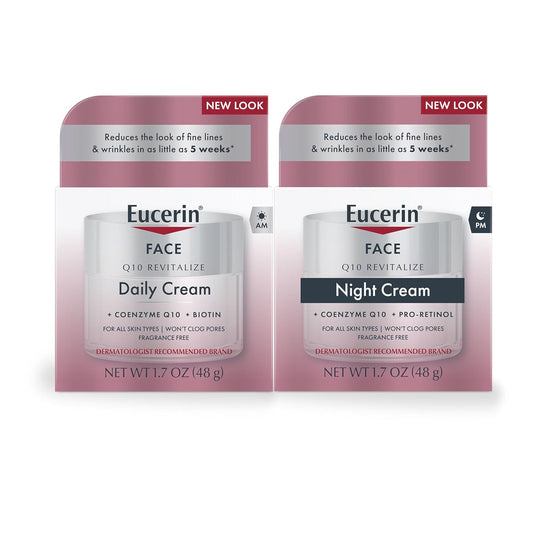 Eucerin_Q10_Skin_Care_Set,_Anti_Wrinkle_Daily_Face_Cream_with_Biotin_(1.7_Oz)_+_Anti_Wrinkle_Night_Cream_with_Pro-Retinol_(1.7_Oz),_Fragrance_Free_Face_Moisturizer_for_All_Skin_Types