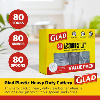 Glad_Clear_Disposable_Cutlery_Set_with_Heavy_Duty_Plastic_Forks,_Knives,_and_Spoons,_Reusable_Dishwasher_Safe_Plastic_Utensils_for_Parties_and_Everyday_Use,_240_Count
