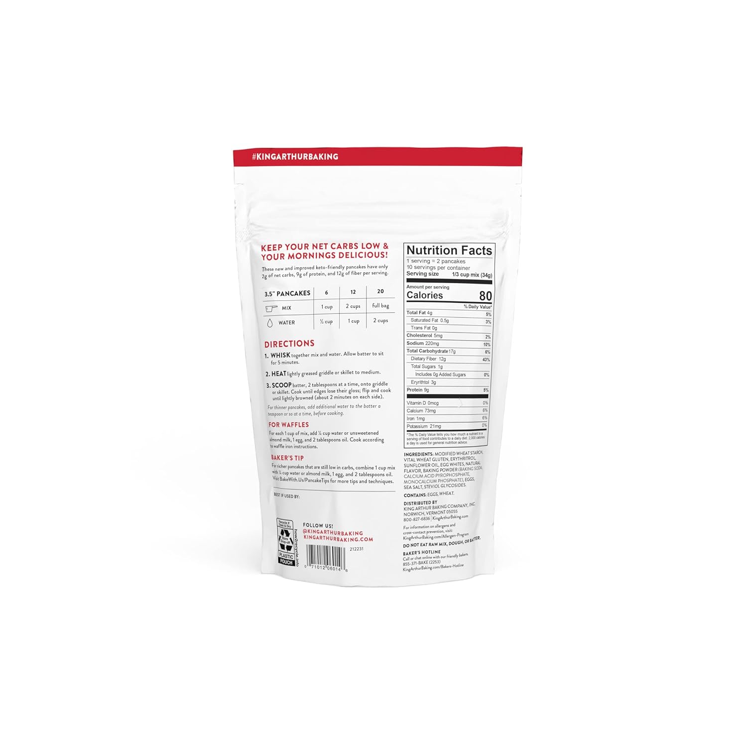 King_Arthur_Keto_Wheat_Pancake_Mix:_Low_Carb,_High_Protein_Breakfast_Solution_-_Just_Add_Water_for_Fluffy_Pancakes_or_Waffles_-_Non-GMO,_Kosher_Certified,_12_oz_Pouch