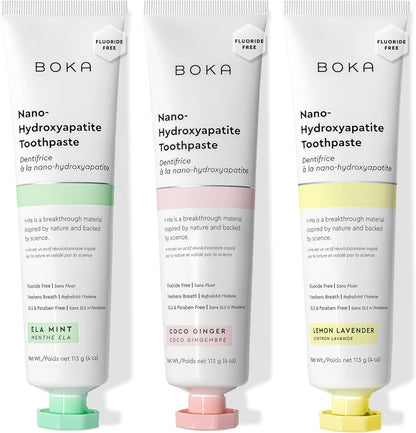 Boka_Fluoride_Free_Toothpaste,_Nano_Hydroxyapatite_Toothpaste,_Appropriate_for_Sensitive_Teeth_-_for_Adult_Oral_Care_-_Ela_Mint,_Coco_Ginger,_Lemon_Lavender_Flavor,_4_Fl_Oz_3Pk