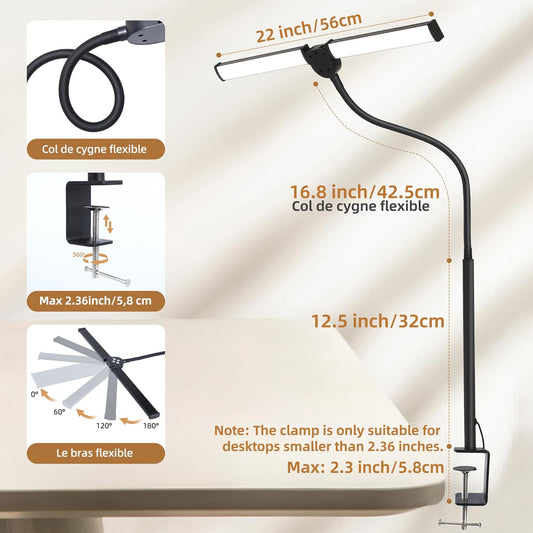 Led_Desk_Lamp_for_Home_Office,_Eye-Care_Architect_Light_with_Clamp,_Smart_Double_Head_Computer_Monitor_Table_Clip_Lamp,_Adjustable_Flexible_Goose-Neck,_25_Lighting_Models,_Task_Lamp,_Black