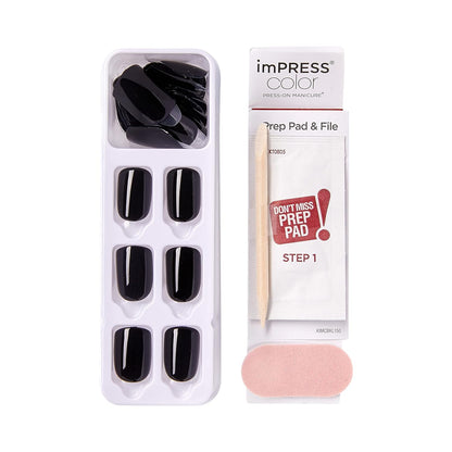 KISS_imPRESS_No_Glue_Mani_Press_On_Nails,_Color,_'All_Black',_Black,_Short_Size,_Squoval_Shape,_Includes_30_Nails,_Prep_Pad,_Instructions_Sheet,_1_Manicure_Stick,_1_Mini_File