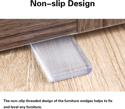 8_Pcs_Plastic_Clear_Table_Shims,_Level_Wedge_for_Home_Furniture,_Have_Extreme_Weight_Capacity,_Weather_Resistant,_Levelers_for_Wobbly_Uneven_Floors_Fixing_Toilet_Leveling_(Transparent)