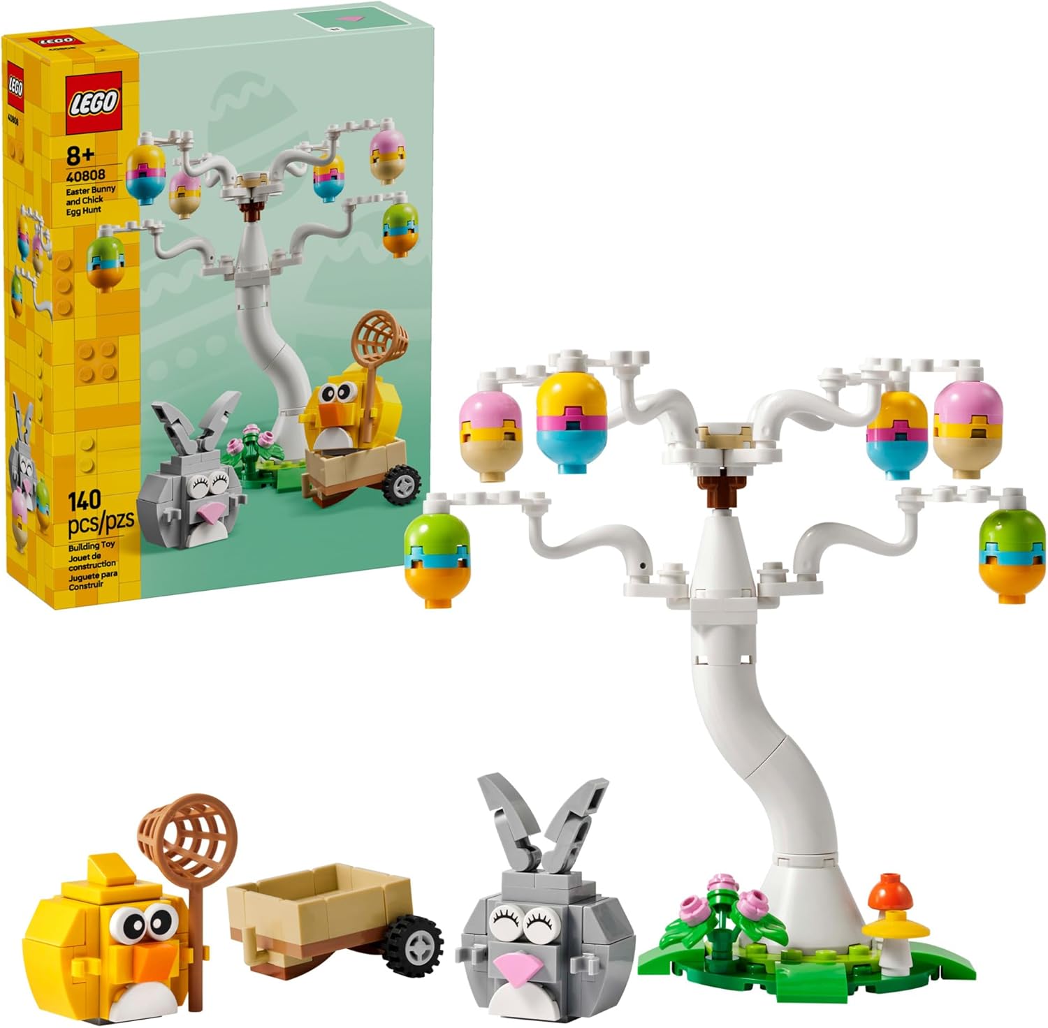 LEGO_Easter_Bunny_and_Chick_Egg_Hunt_Building_Toy_for_Girls_&_Boys_-_Springtime_Playset_for_Kids,_Ages_8+_-_Basket_Stuffer_or_Gift_Idea_for_Easter_-_40808