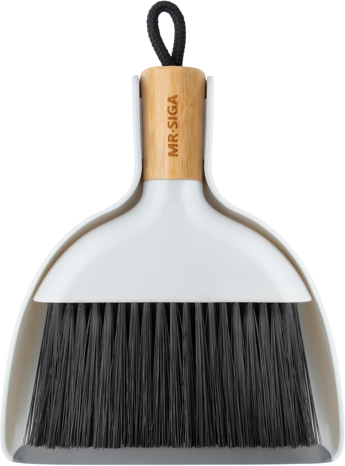 MR.SIGA_Mini_Dustpan_and_Brush_Set,_Portable_Cleaning_Brush_and_Dustpan_Combo_with_Bamboo_Handle,_1_Set