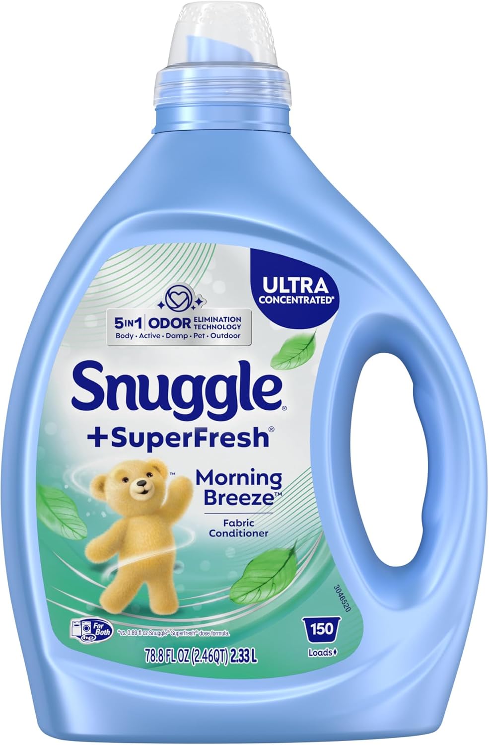 Snuggle_SuperFresh_Fabric_Softener_Liquid,_Ultra_Concentrated,_78.8_Oz,_150_Medium_Loads,_Morning_Breeze_Fabric_Conditioner,_Lasting_Scent,_Fights_Stubborn_Odors,_Softens,_Reduces_Static_&_Wrinkles