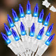 100 Mini LED White Wire Blue