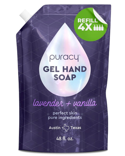Puracy_Organic_Hand_Soap,_Professional_Hand_Washers_We've_All_Become,_Moisturizing_Natural_Gel_Hand_Wash_Soap,_Liquid_Hand_Soap_Refills_for_Soft_Skin_(Refill_Lavender_&_Vanilla,_48_Ounce)