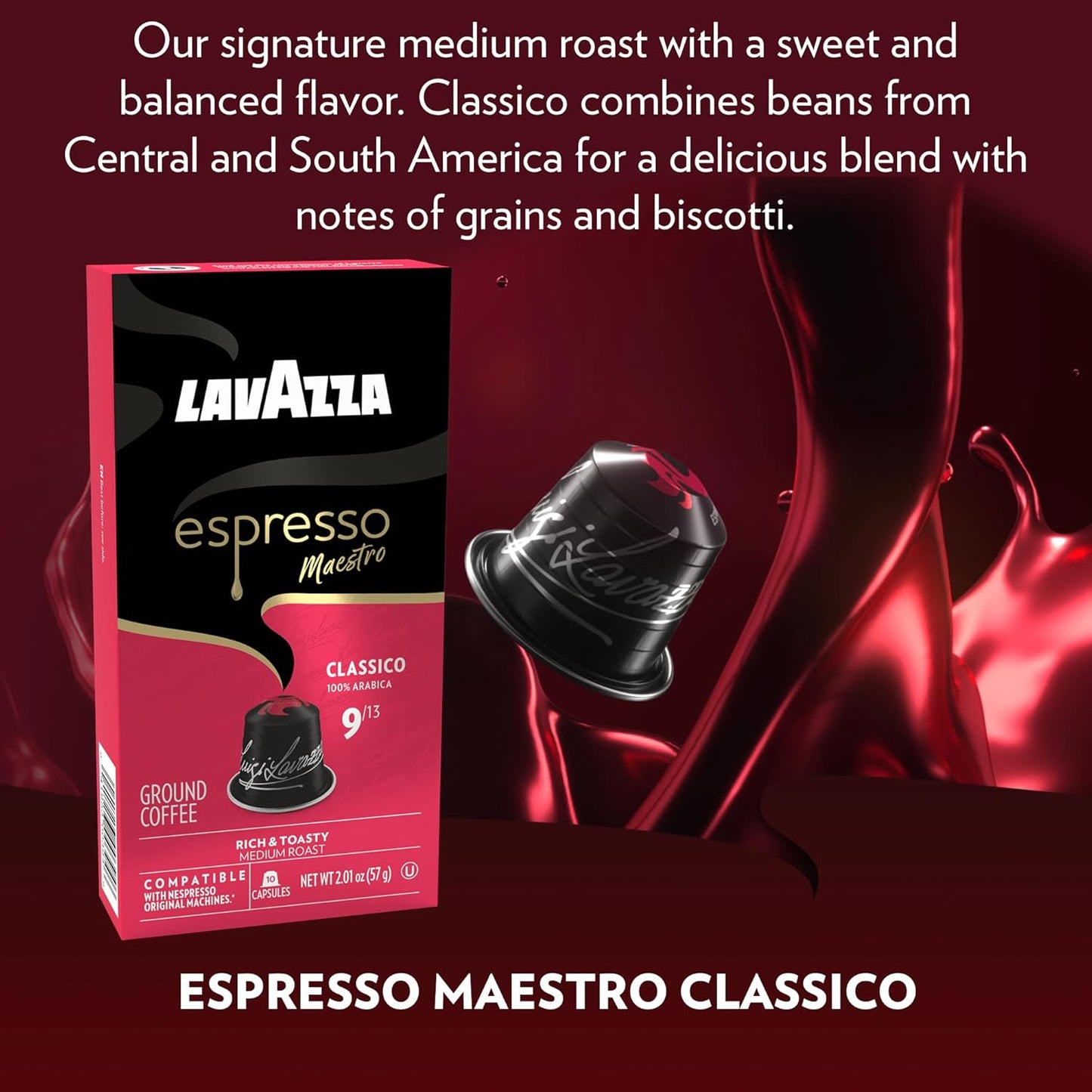 Lavazza_Espresso_Maestro_Classico_Aluminum_Capsules_Compatible_with_Nespresso*_Original_Machines,_Medium_Espresso_Roast,_100%_Arabica_(60_Capsules)