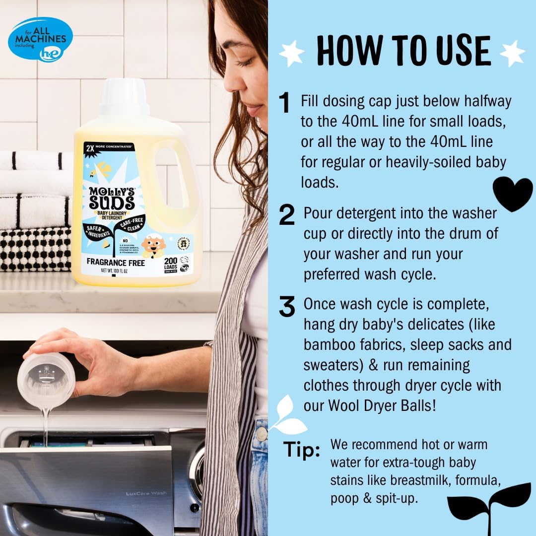 Molly's_Suds_Baby_Liquid_Laundry_Detergent_|_Removes_Formula,_Poop_&_Spit-Up_Stains_|_Extra_Gentle_for_Infants,_Babies,_Toddlers_(Fragrance_Free,_100_Loads)