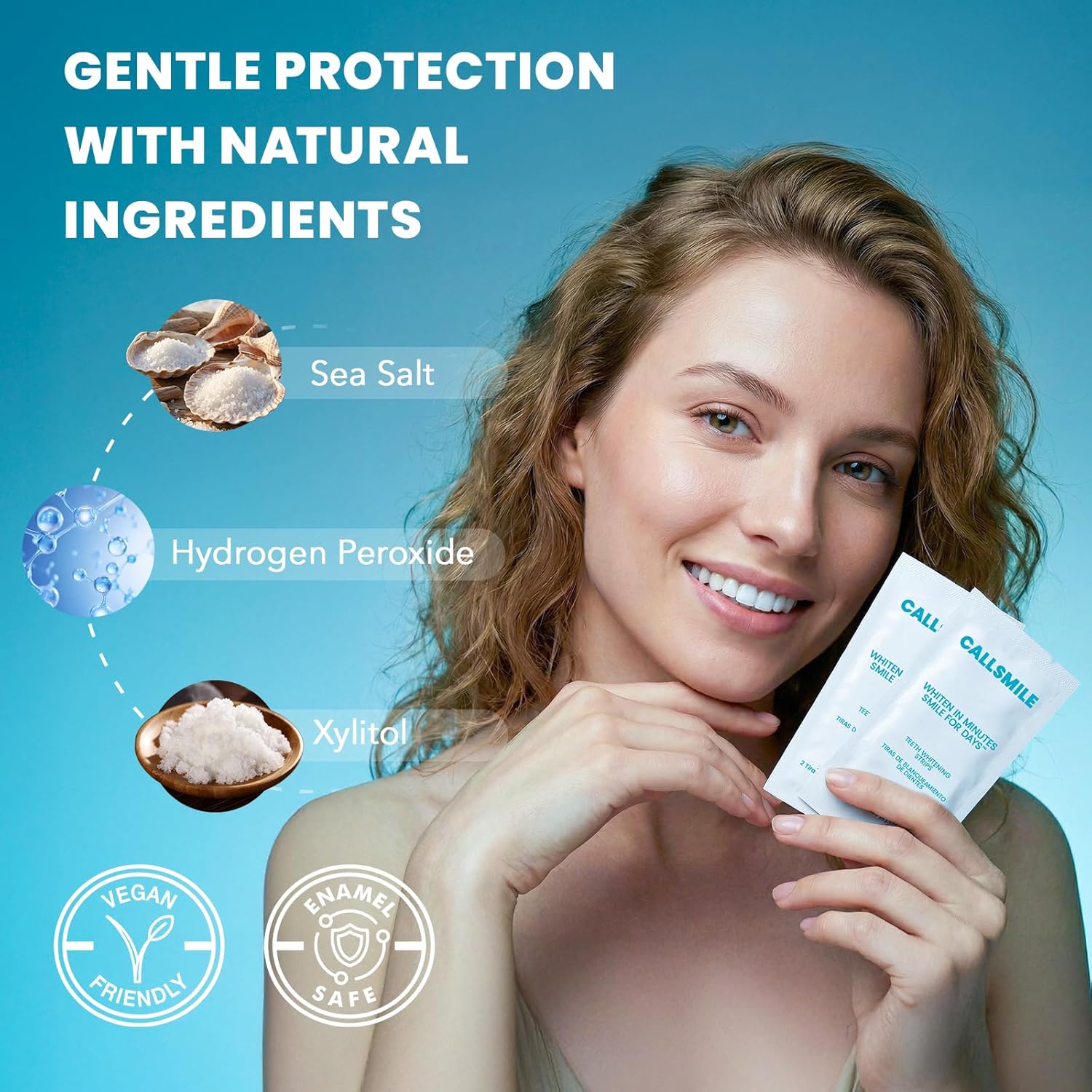CALLSMILE_Whitening_Strips_for_Sensitive_Teeth:_16_Treatments_Gentle_Whitening_|_Enamel-Safe_|_Deep_Stains_Removal_|_Non-Slip_Dry_Strips_Daily_Oral_Care,_Mint_Sea_Salt