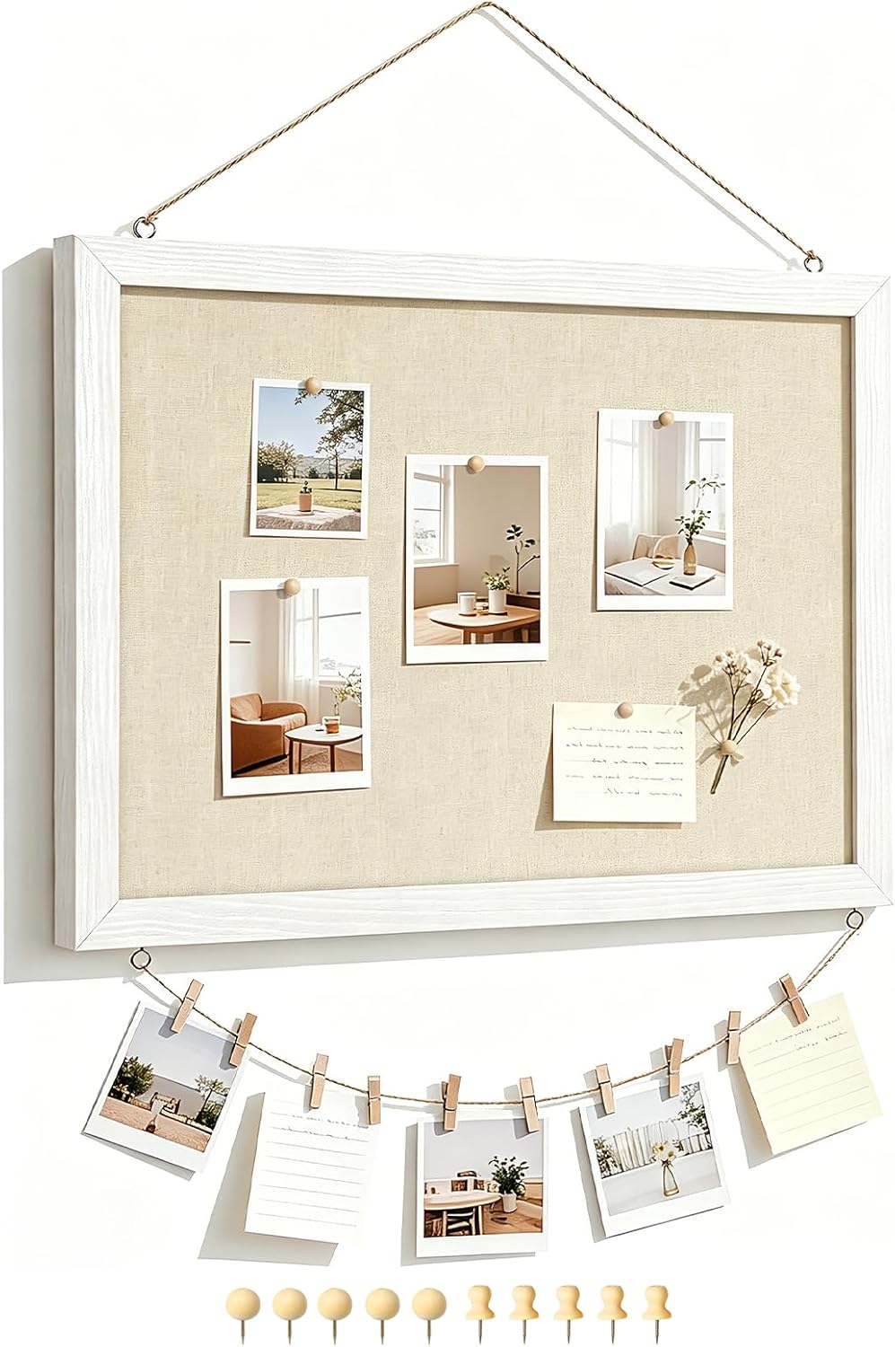 DOLLAR_BOSS_Double-Sided_Bulletin_Boards_with_Linen,_16"x12"_Cork_Board