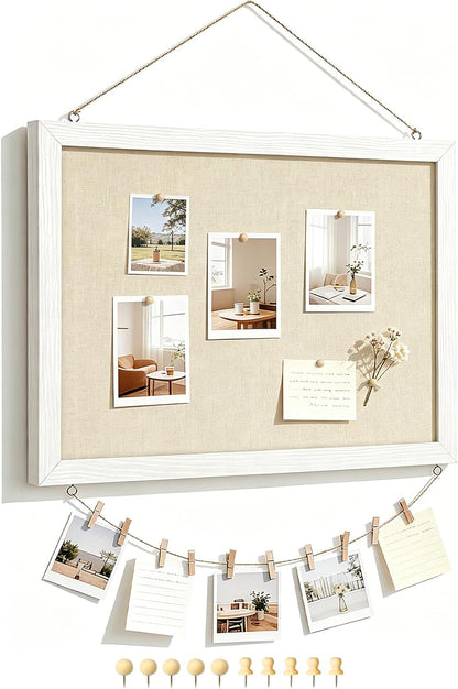 DOLLAR_BOSS_Double-Sided_Bulletin_Boards_with_Linen,_16"x12"_Cork_Board