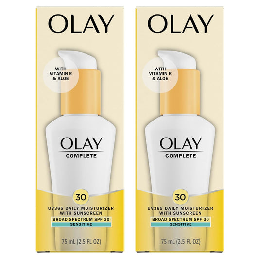 Olay_Face_Moisturizer,_Complete_with_Sunscreen_SPF_30,_Fragrance-Free_for_Sensistive_Skin,_Broad_Spectrum_Sun_Protection,_Long-Lasting_Hydration,_Non-Comedogenic_-_Vitamin_E_&_Aloe_-_2.5_Oz_-_2_Pack