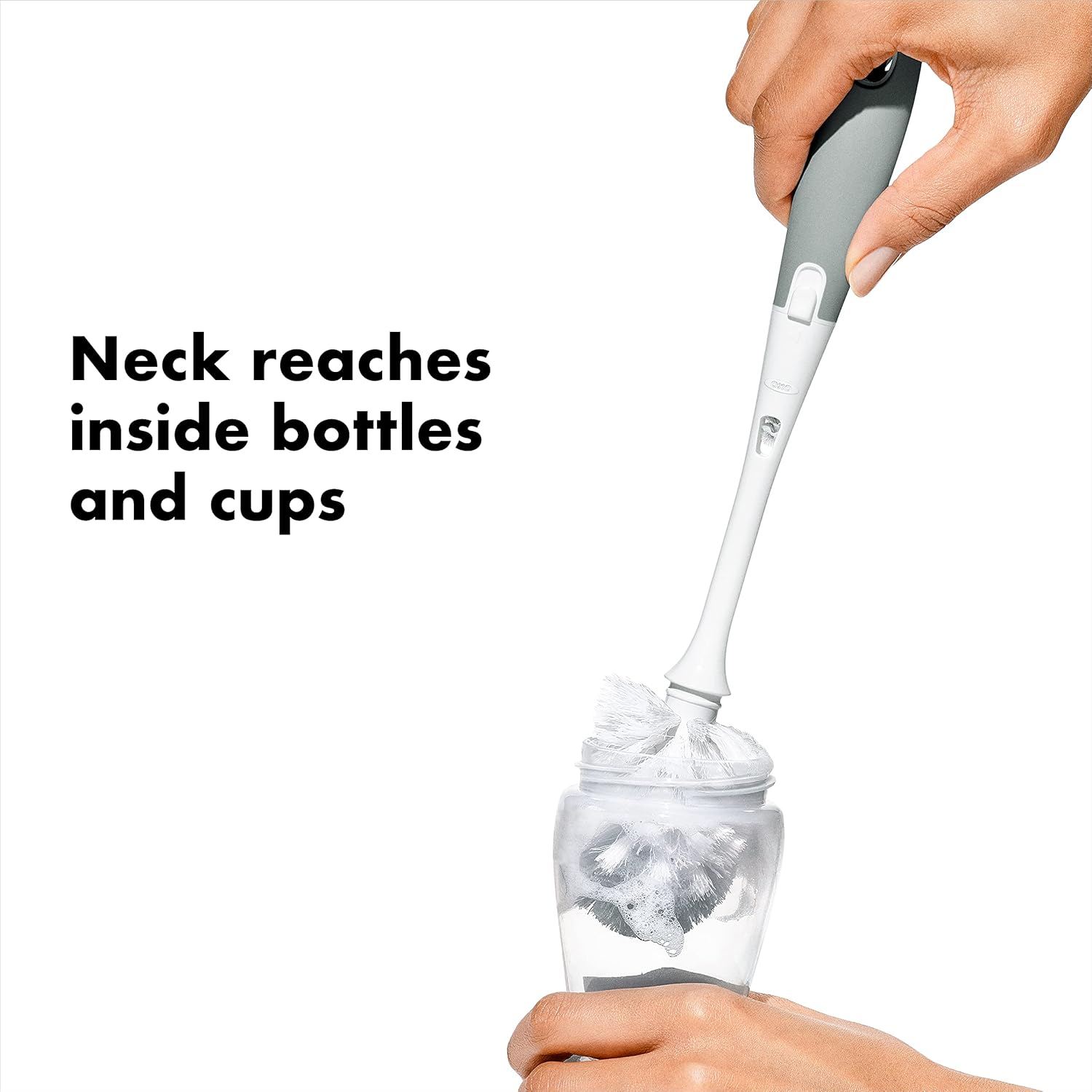 OXO_Tot_Bottle_Brush_with_Nipple_Cleaner_and_Stand_–_Gray,_2-Pack