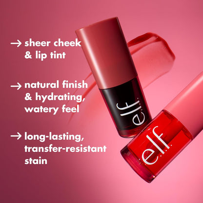 e.l.f._Sheer_For_It_Blush_Tint,_Multi-Use,_Long-Lasting_Lip_&_Cheek_Makeup,_Creates_A_Natural_Flush_Finish,_Vegan_&_Cruelty-Free,_Left_On_Red