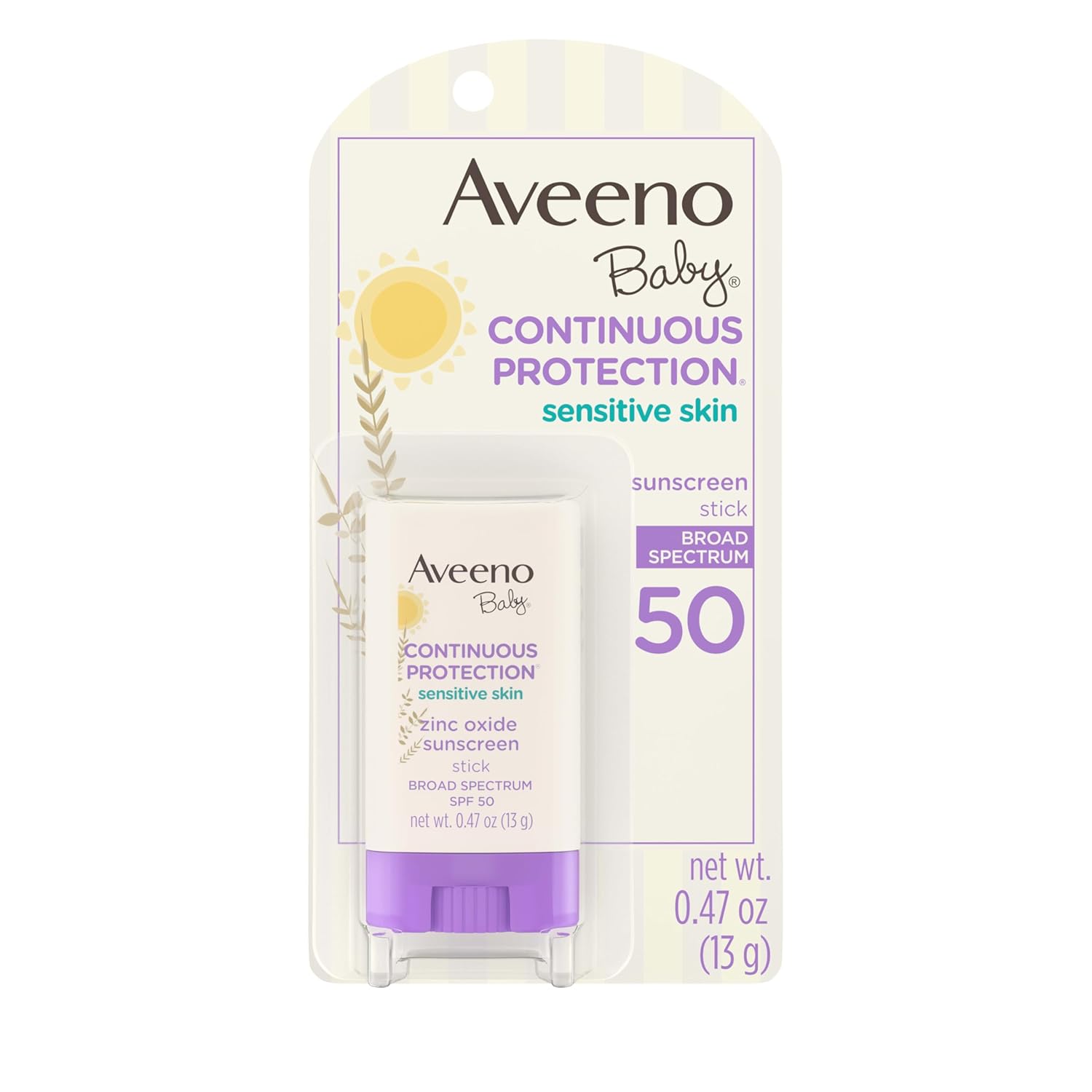 Aveeno_Baby_Continuous_Protection_Mineral_Sunscreen_Stick_for_Sensitive_Skin_with_Broad_Spectrum_SPF_50_Protection_for_Face_&_Body,_Naturally_Sourced_100%_Zinc_Oxide,_Travel_Size,_0.47_oz