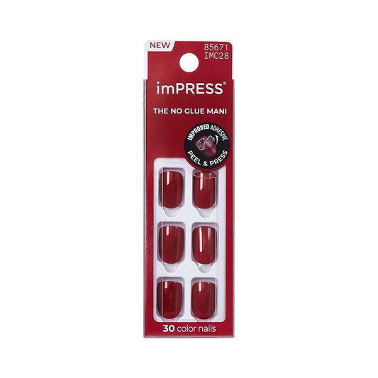 KISS_imPRESS_No_Glue_Mani_Press_On_Nails,_Color,_'Red_Velvet',_Red,_Short_Size,_Squoval_Shape,_Includes_30_Nails,_Prep_Pad,_Instructions_Sheet,_1_Manicure_Stick,_1_Mini_File