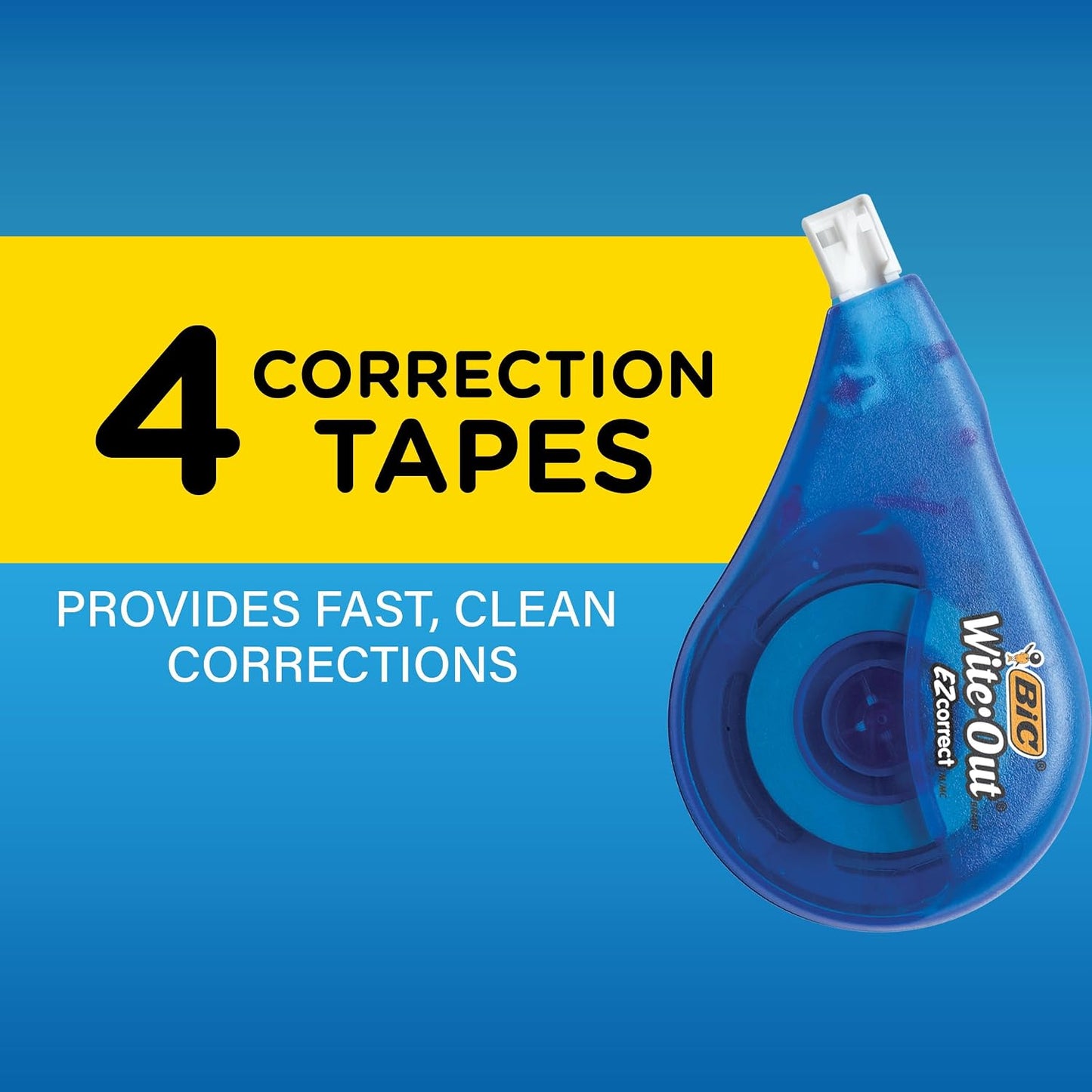 BIC_Wite-Out_EZ_Correct_Correction_Tape,_School_Supplies_for_Students_and_Teachers,_Applies_Dry,_No_Dry_Time,_Tear_Resistant,_4-Count_Pack_in_White