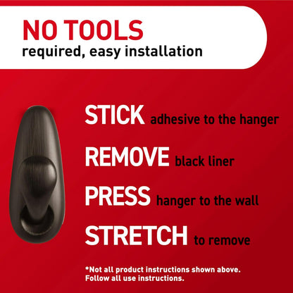 Command_5_lb_Large_Oil_Rubbed_Bronze_Metal_Hooks,_2_Coat_Hooks_and_4_Strips,_Damage-Free_Hanging_with_Adhesive,_Forever_Classic_Great_for_Christmas_Decorations