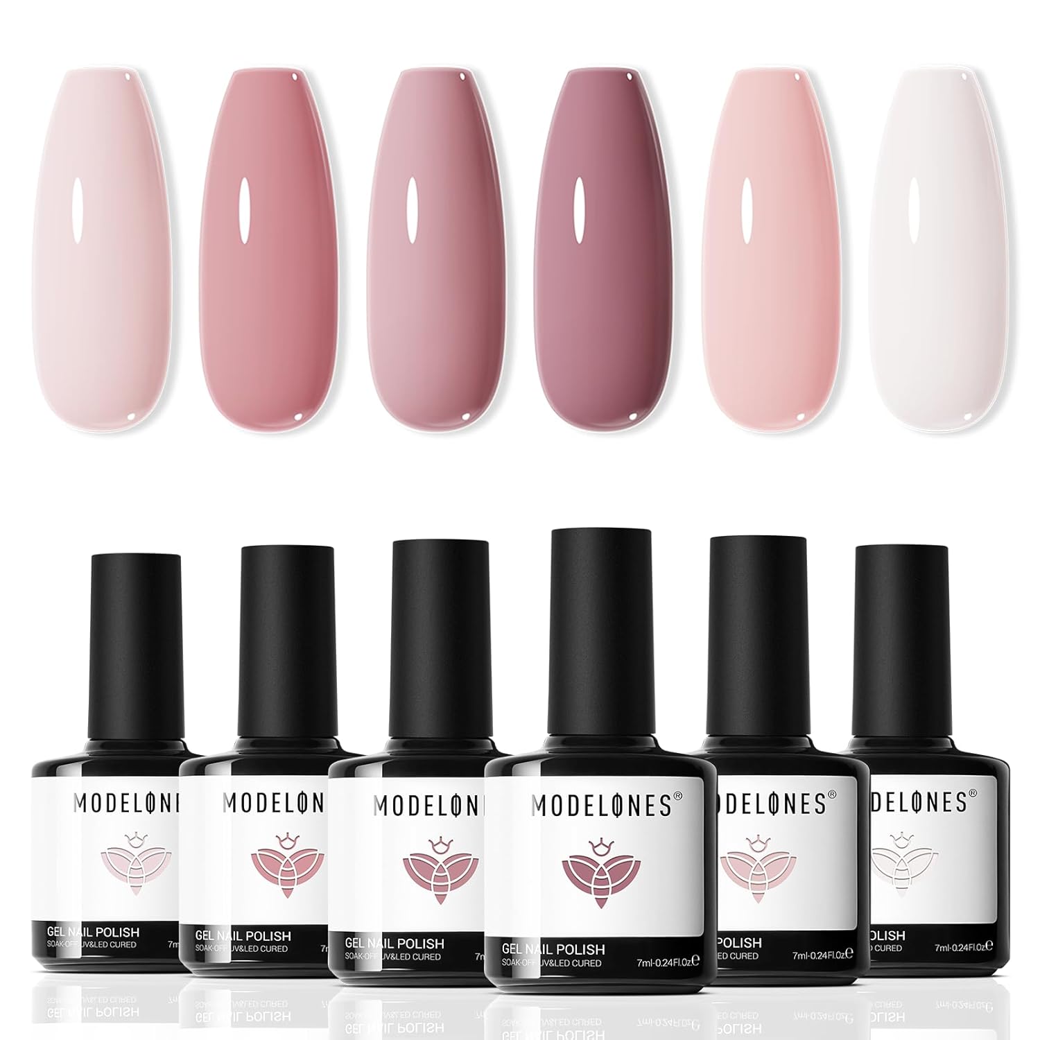 modelones_Gel_Nail_Polish_Set_-_6_Colors_Nude_Pink_Milky_White_Gel_Polish_Set_Light_Neutral_Pink_Nail_Polish_Barely_Pink_Soak_Off_LED_Starter_Kit_Popular_Nail_Art_DIY_Manicure_Gifts