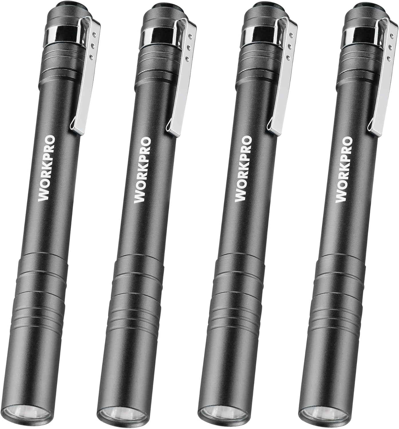 WORKPRO_LED_Pen_Light,_Aluminum_Pen_Flashlights,_Pocket_Flashlight_with_Clip_for_Inspection,_Emergency,_Everyday,_2AAA_Batteries_Include,_Gray(4-Pack)