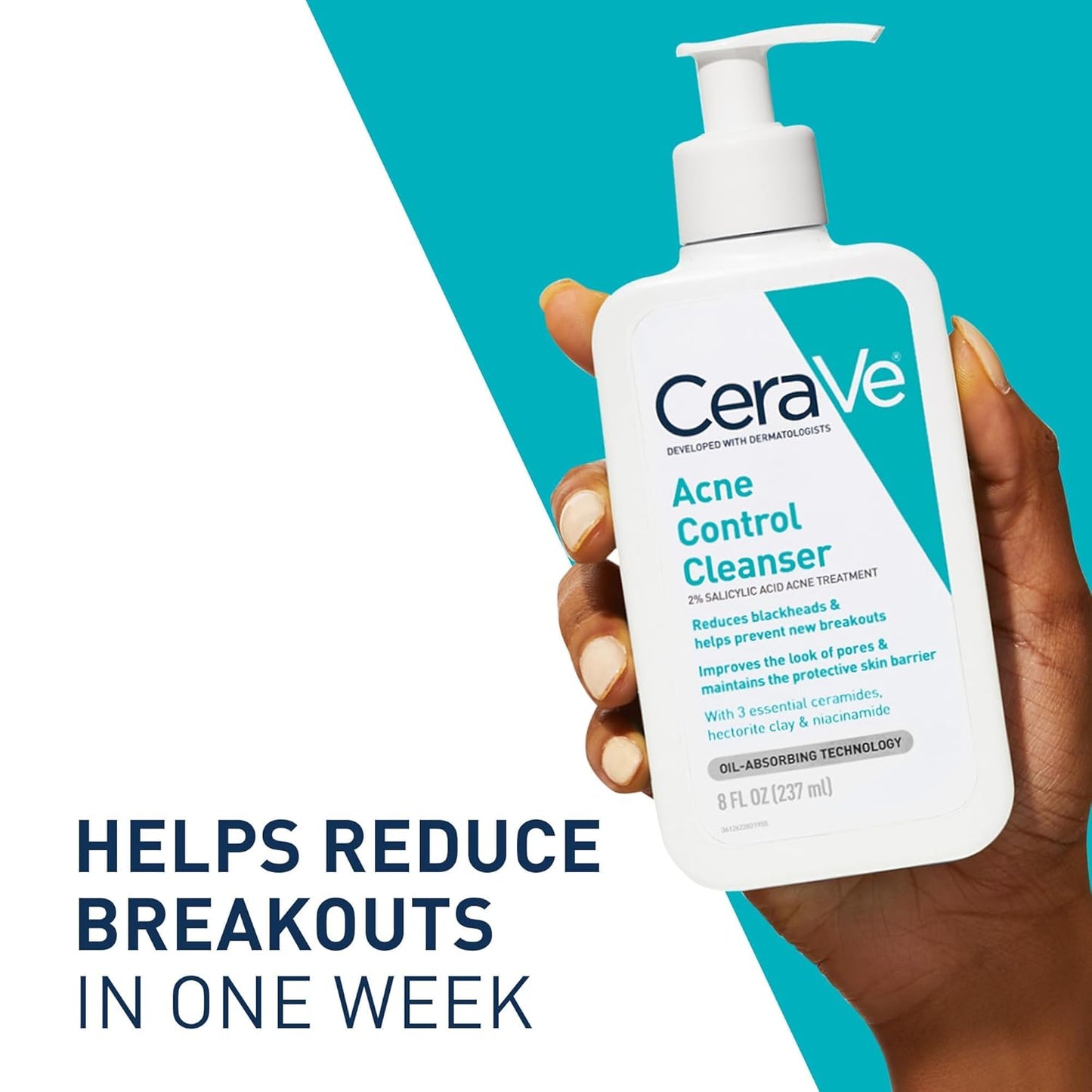 CeraVe_Acne_Treatment_Face_Wash,_Salicylic_Acid_Cleanser_with_Purifying_Clay,_Niacinamide,_and_Ceramides,_Pore_Control_and_Blackhead_Remover,_8_Ounce