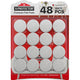 48 PCS 1" White, Round