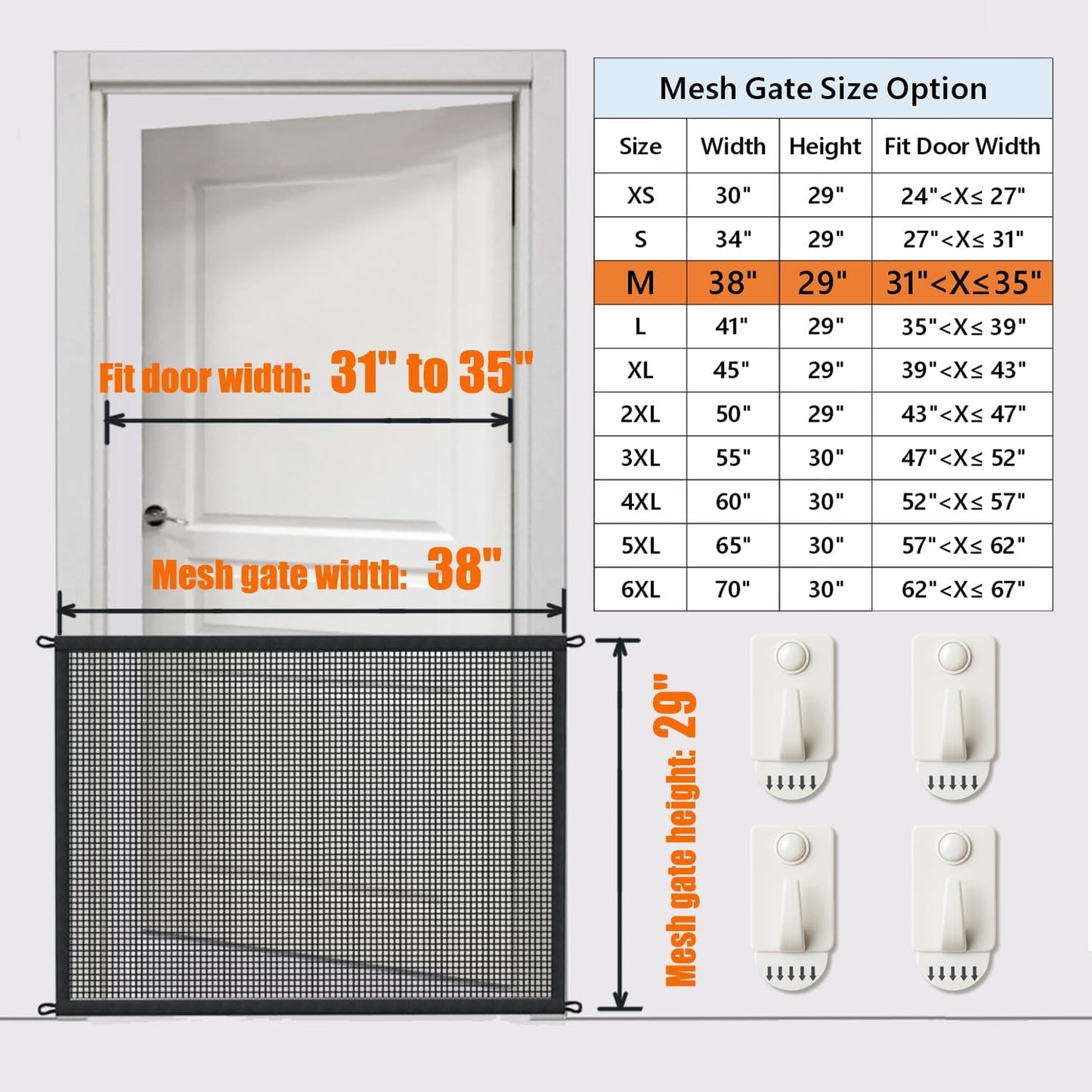 Cupount_Dog_Screen_Mesh_Gate_for_Stairs_Pet_Gates_for_The_House:_for_Doorways_Stairways_Indoor_29_inches_Tall,_38_inch_Wide,_Fits_32-35_inch_Openings