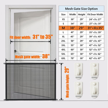 Cupount_Dog_Screen_Mesh_Gate_for_Stairs_Pet_Gates_for_The_House:_for_Doorways_Stairways_Indoor_29_inches_Tall,_38_inch_Wide,_Fits_32-35_inch_Openings