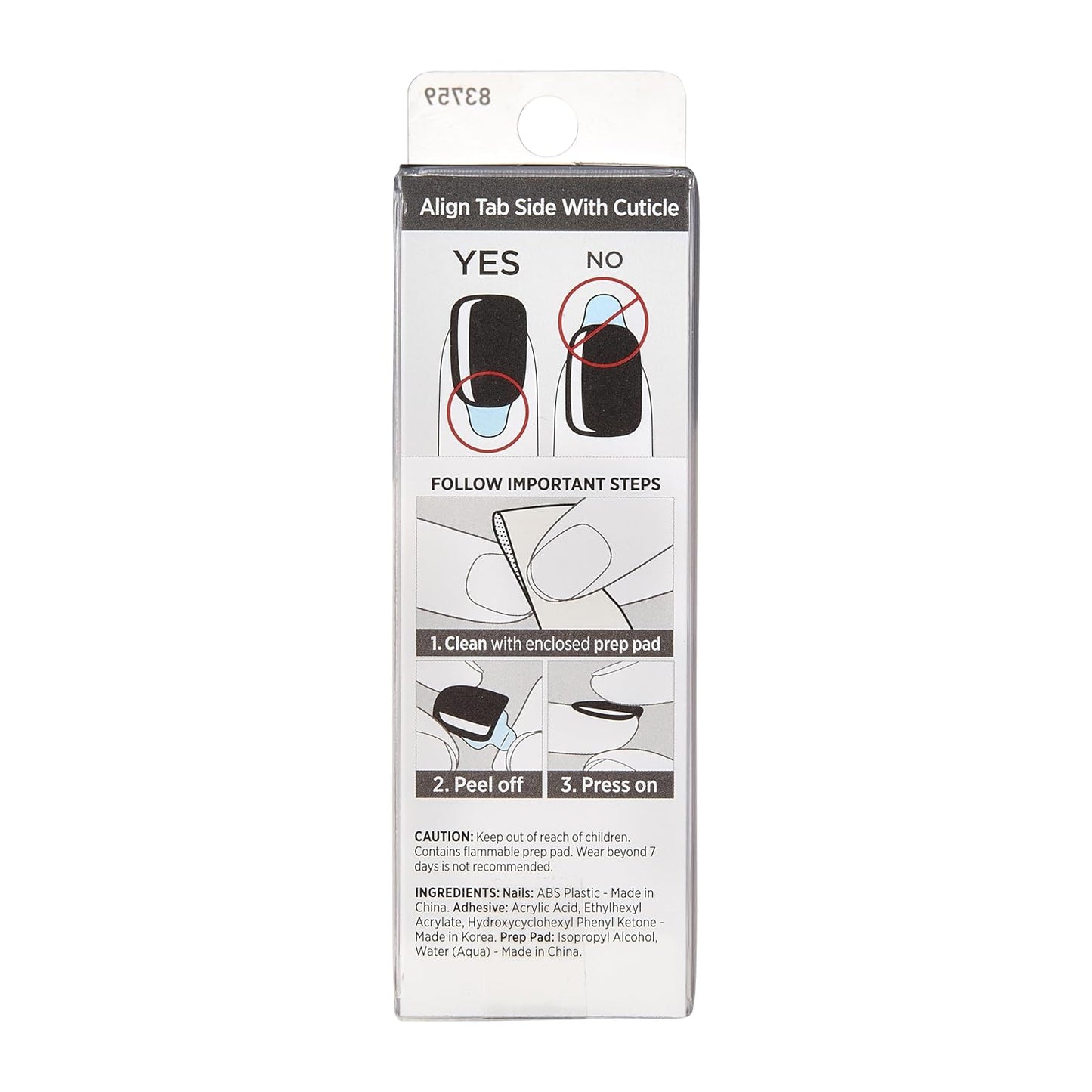 KISS_imPRESS_No_Glue_Mani_Press_On_Nails,_Color,_'All_Black',_Black,_Short_Size,_Squoval_Shape,_Includes_30_Nails,_Prep_Pad,_Instructions_Sheet,_1_Manicure_Stick,_1_Mini_File