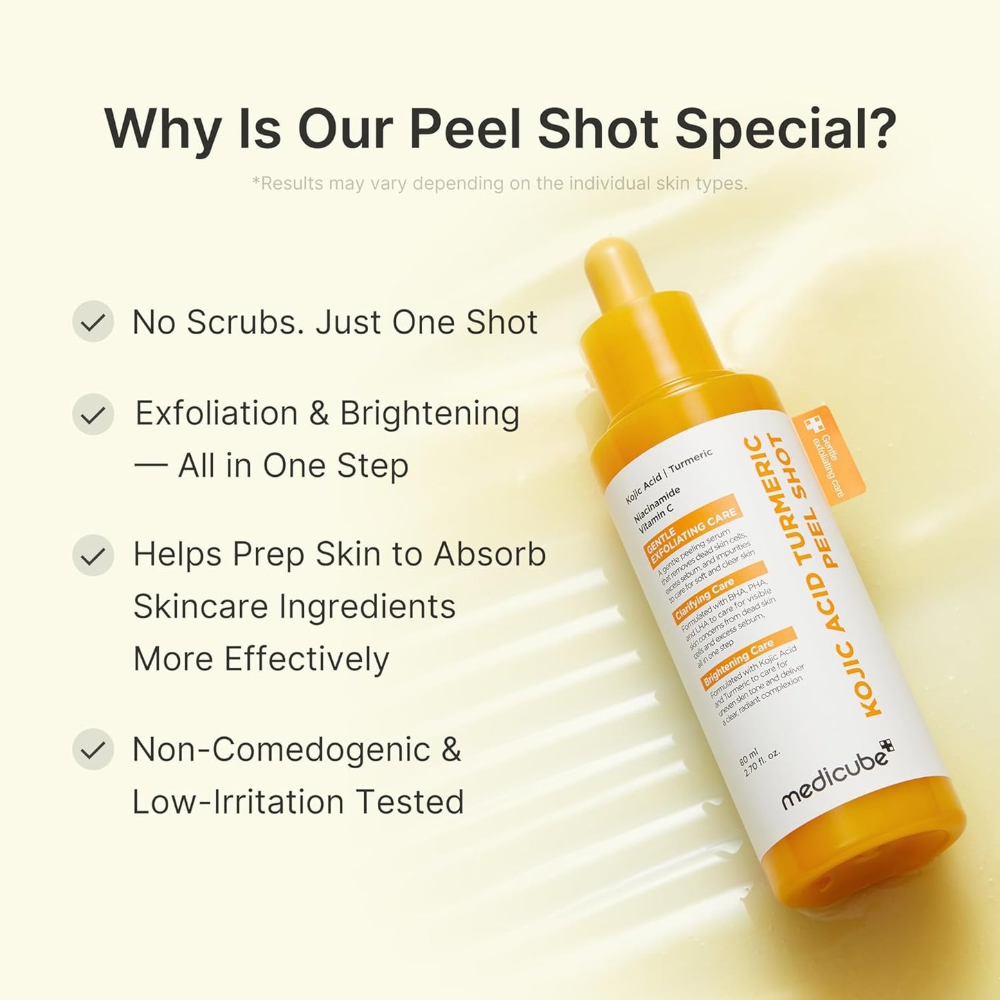 medicube_Peel_Shot_with_Kojic_Acid_Turmeric_|_Reset_in_One_Step_|_Gentle_Exfoliating_Serum_with_BHA,_LHA,_PHA_for_Dead_Skin_Cells,_Blackheads,_Excess_Sebum_|_For_Dull,_Rough,_Troubled_Skin_|_2.7_fl.oz