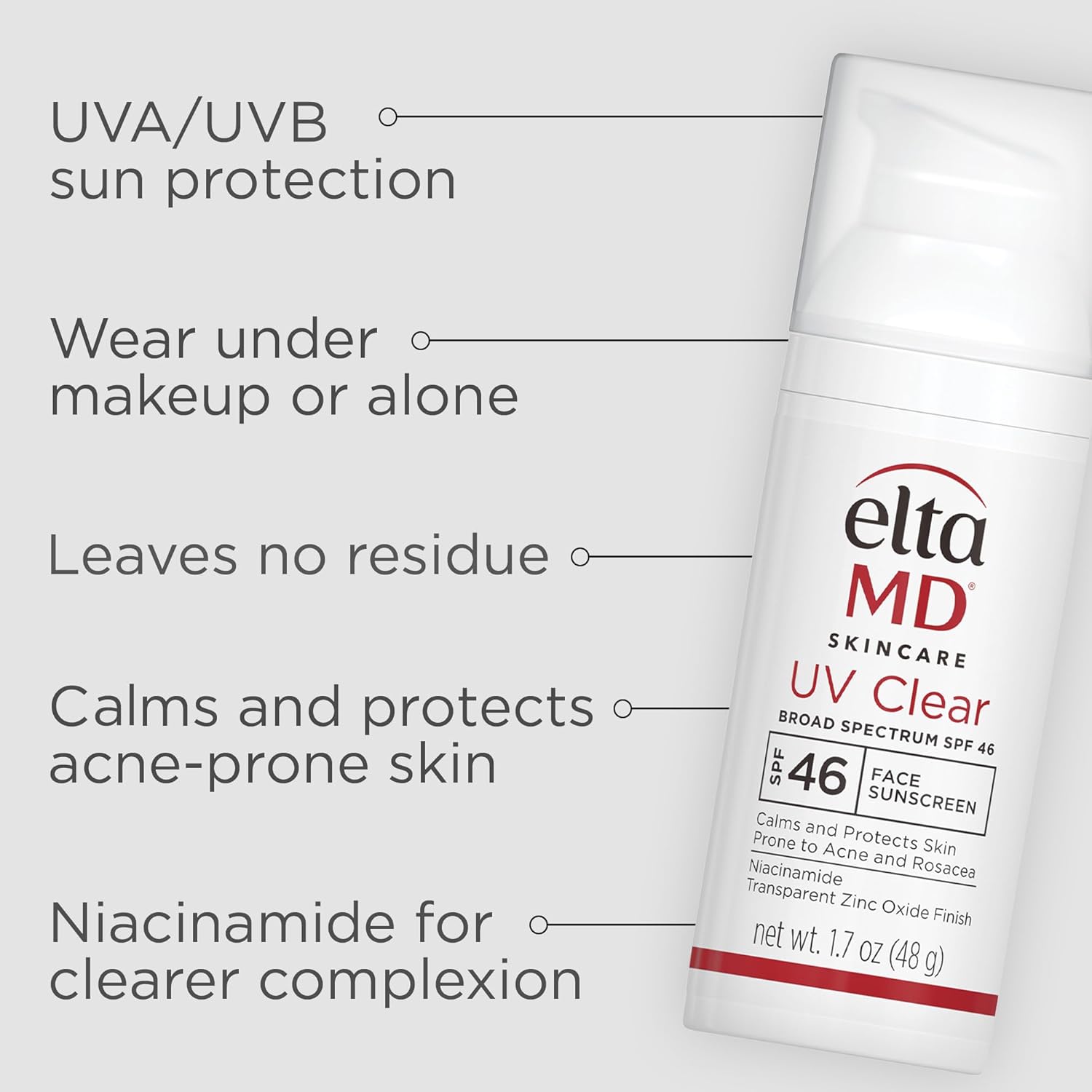 EltaMD_UV_Clear_Face_Sunscreen_SPF_46,_Oil-Free_Sunscreen_with_Zinc_Oxide,_Dermatologist_Recommended