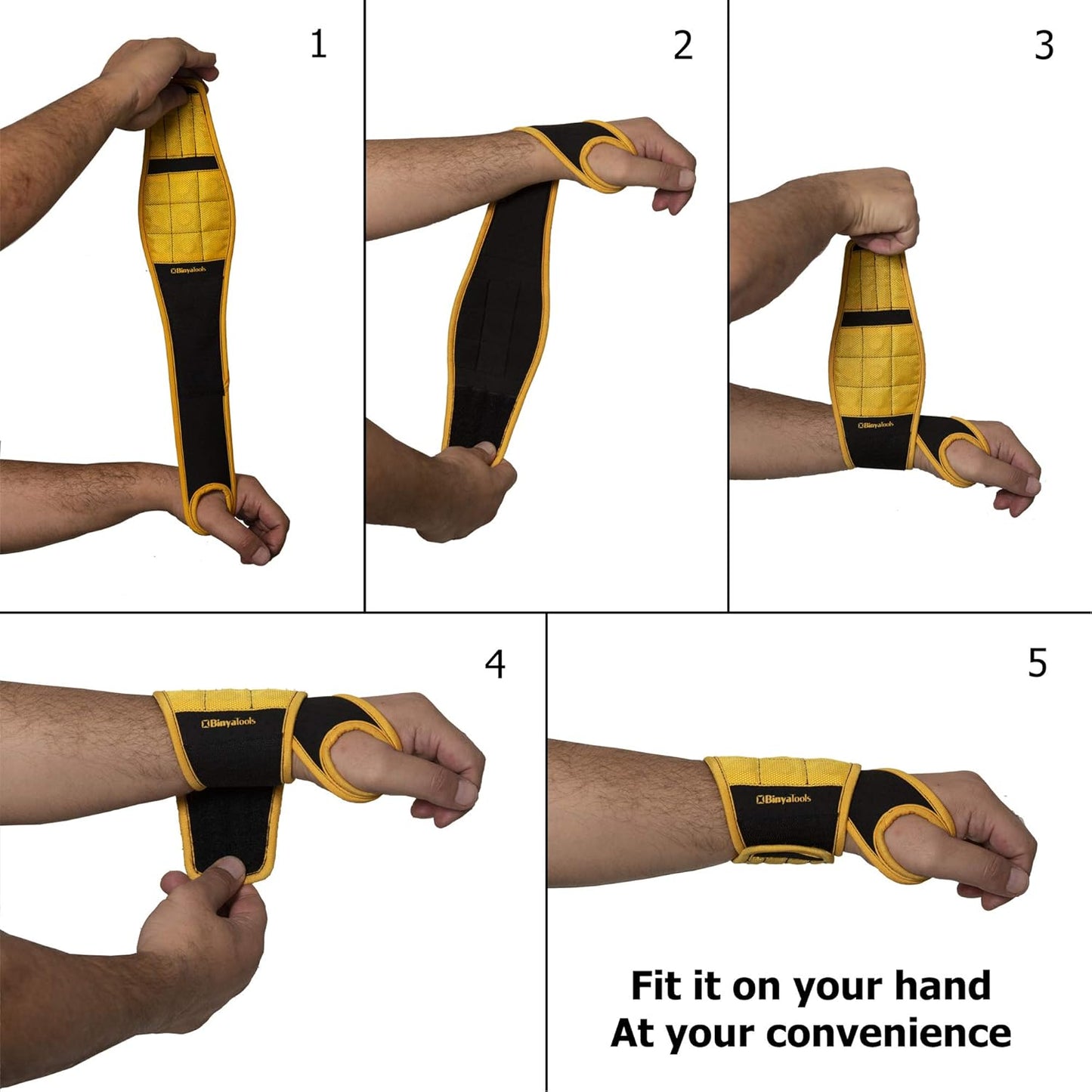 BINYATOOLS_Magnetic_Wristband_for_Tools_Magnet_Screw_Holder_Wrist_Support_Keeps_Screws_Nails,_Drill_Bits_Handy_Unique_Tool_Gadgets_Men’s_Gadgets_Dad_Gadgets_Perfect_Christmas_Gifts_Stocking_Stuffers
