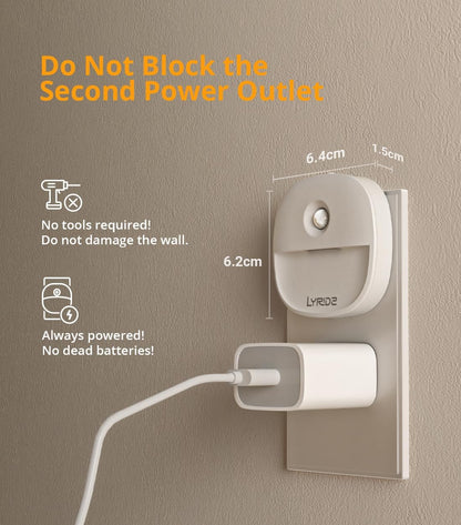 Lyridz_Plug_in_Night_Light_with_Motion_Sensor_and_Dusk_to_Dawn_Sensor,_Dimmable_Warm_Nightlight_with_1-50lm_Adjustable_Brightness_Indoor_for_Bedroom,_Bathroom,_Stairs,_Hallway,_2_Pack
