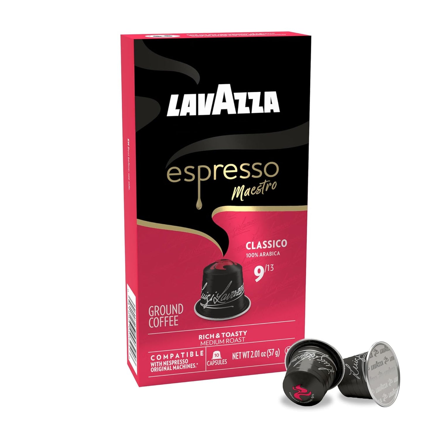 Lavazza_Espresso_Maestro_Classico_Aluminum_Capsules_Compatible_with_Nespresso*_Original_Machines,_Medium_Espresso_Roast,_100%_Arabica_(60_Capsules)
