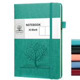 A5 Journal Notebook, Leather Ruled Notebooks 160 Pages Diary 100gsm Thick Paper Writing Hardcover Notebook with Pocket for Work Men Woman 8.4 x 5.7 in