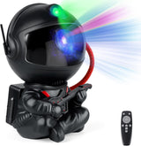 Astronaut Galaxy Projector Night Light – White Astronaut Holding Star, Star Projector Galaxy Lamp for Kids Bedroom, Space Decor & Gift