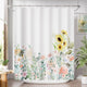 C- Floral+12 Metal Hooks - 72"W x 72"L (Pack of 1)