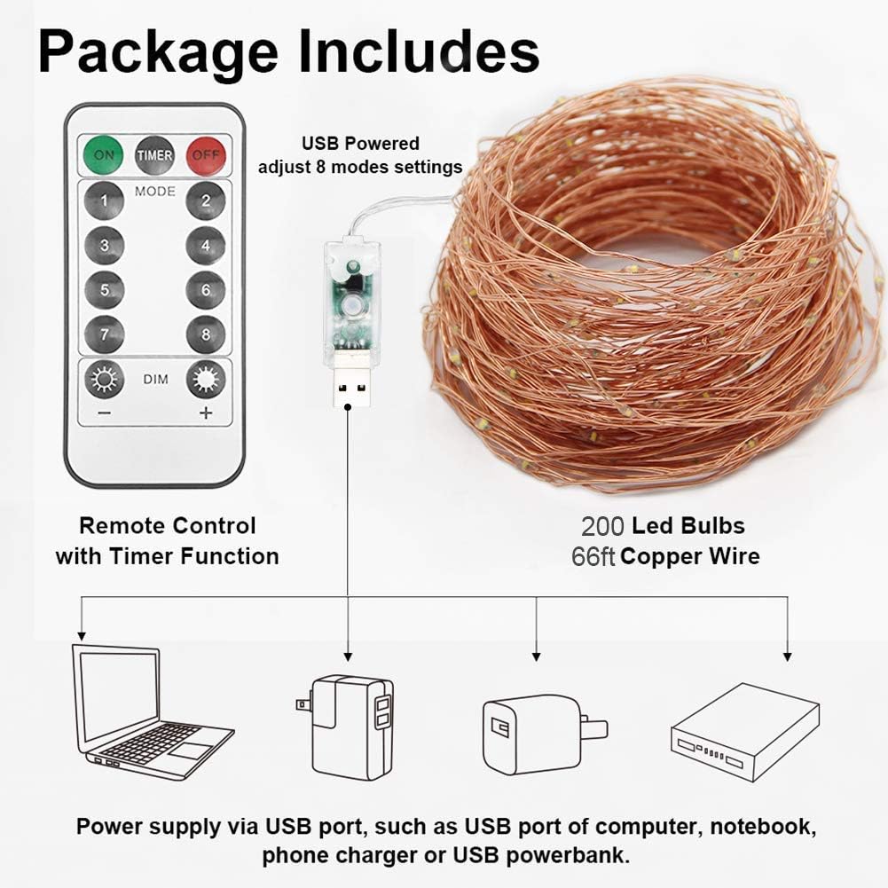 Twinkle_Star_200_LED_66_FT_Copper_Fairy_String_Lights_8_Modes_LED,_USB_Powered_with_Remote_Control_for_Christmas_Tree_Wedding_Party_Home_Decoration,_Warm_White