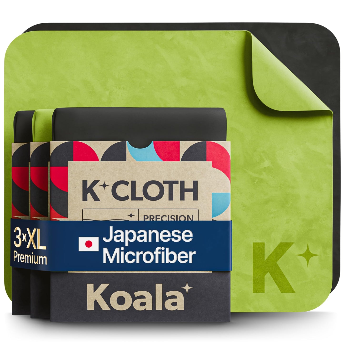 Koala Lens Cleaning Cloth | Japanese Microfiber | Glasses Cleaning Cloths | Eyeglass Lens Cleaner | Eyeglasses, Camera Lens, VR/AR Headset, and Screen Cleaning