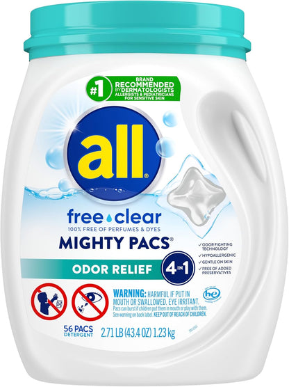 All_Mighty_Pacs_Laundry_Detergent_Free_Clear_Odor_Relief,_Tub,_56_Count
