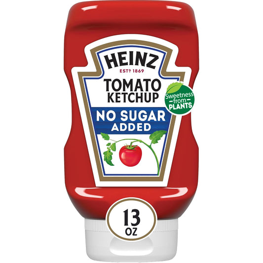 Heinz_Tomato_Ketchup_with_No_Sugar_Added,_13_oz_Bottle