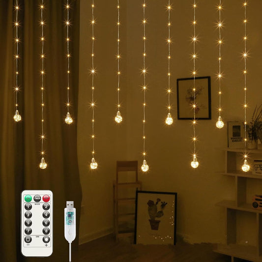 Minetom_200_LED_Curtain_Fairy_Lights_-_9.8_FT_Wishing_Ball_Window_Hanging_Lights_with_Remote,_USB_Powered_Waterproof_for_Christmas_Wedding_Bedroom_Decoration,_Warm_White
