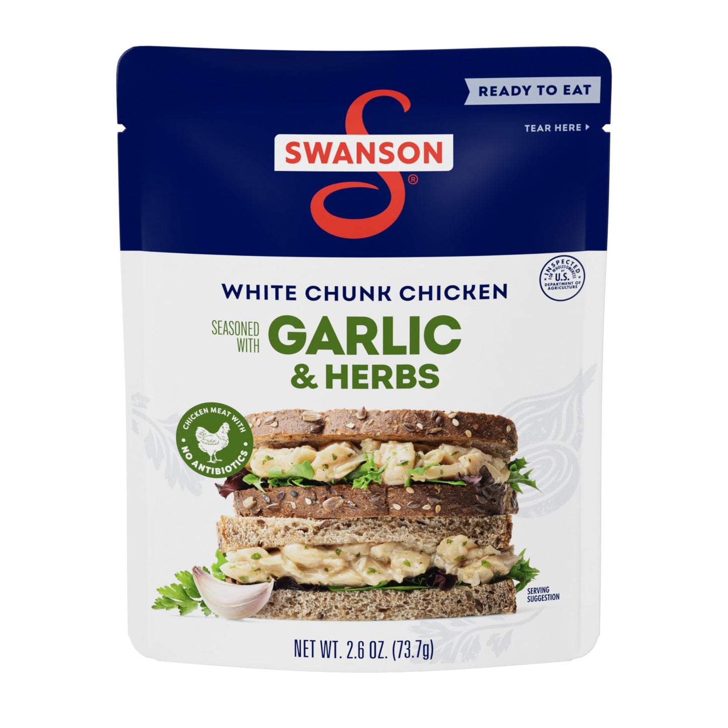 White Chunk Chicken Garlic and Herbs - 2.6 Oz (Pack of 1)