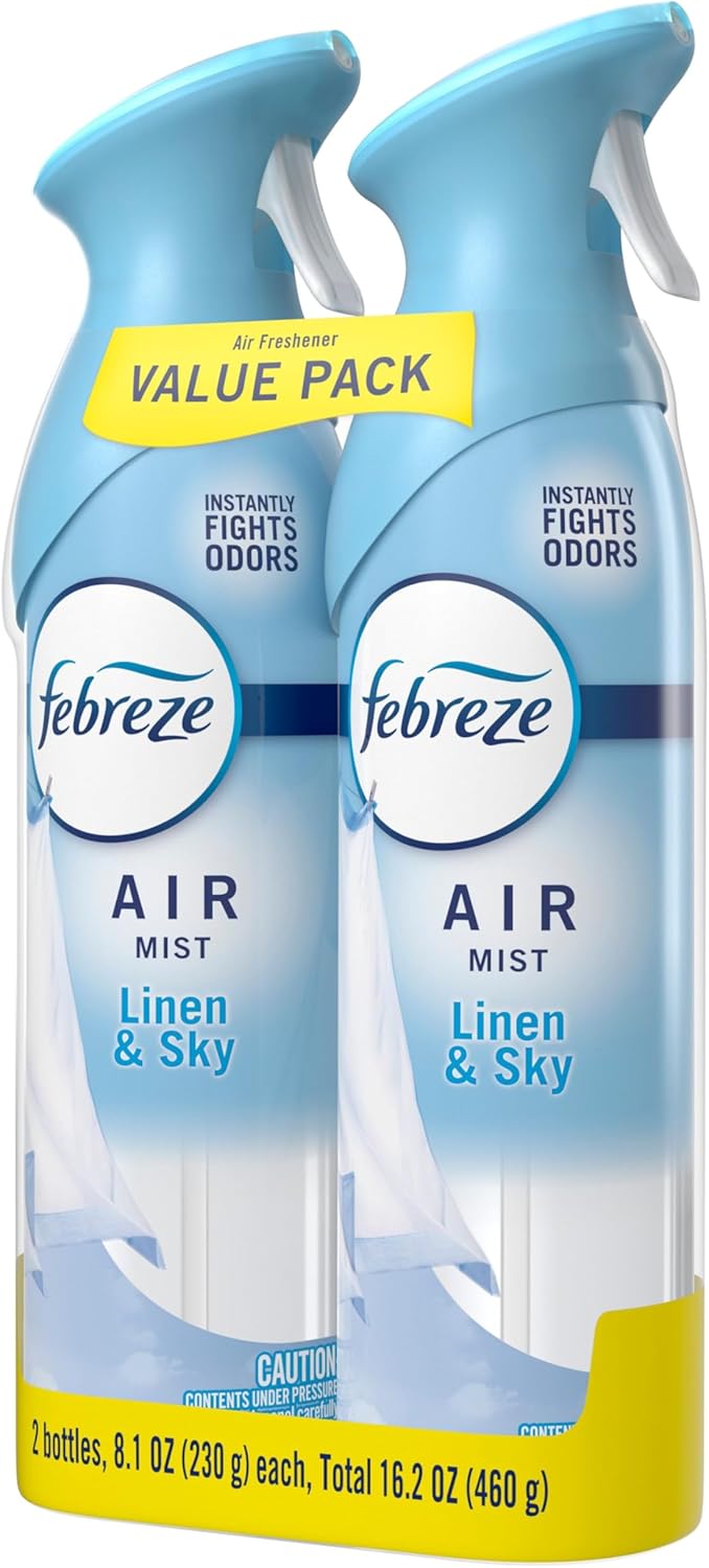 Febreze_Air_Mist,_Air_Freshener_Spray,_Odor_Fighting_Room_Spray,_Deodorizer_for_Home_Bathroom_Kitchen_Office_Apartment_Dorm_Room_Classroom,_Linen_&_Sky_Scent,_8.1oz_(Pack_of_2)