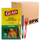 105 Count (Pack of 8) - Red, Green, Gold